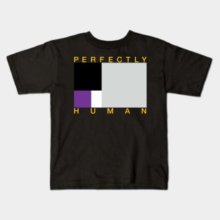 Perfectly Human - Asexual Pride Flag Kids T-Shirt